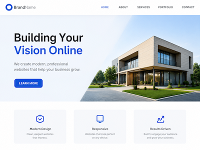 web temp Modern business website design example